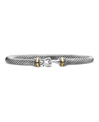 David Yurman Buckle Classic Cable Bracelet in Sterling Silver with 18K Yellow Gold, 4mm  | Bloomi... | Bloomingdale's (US)