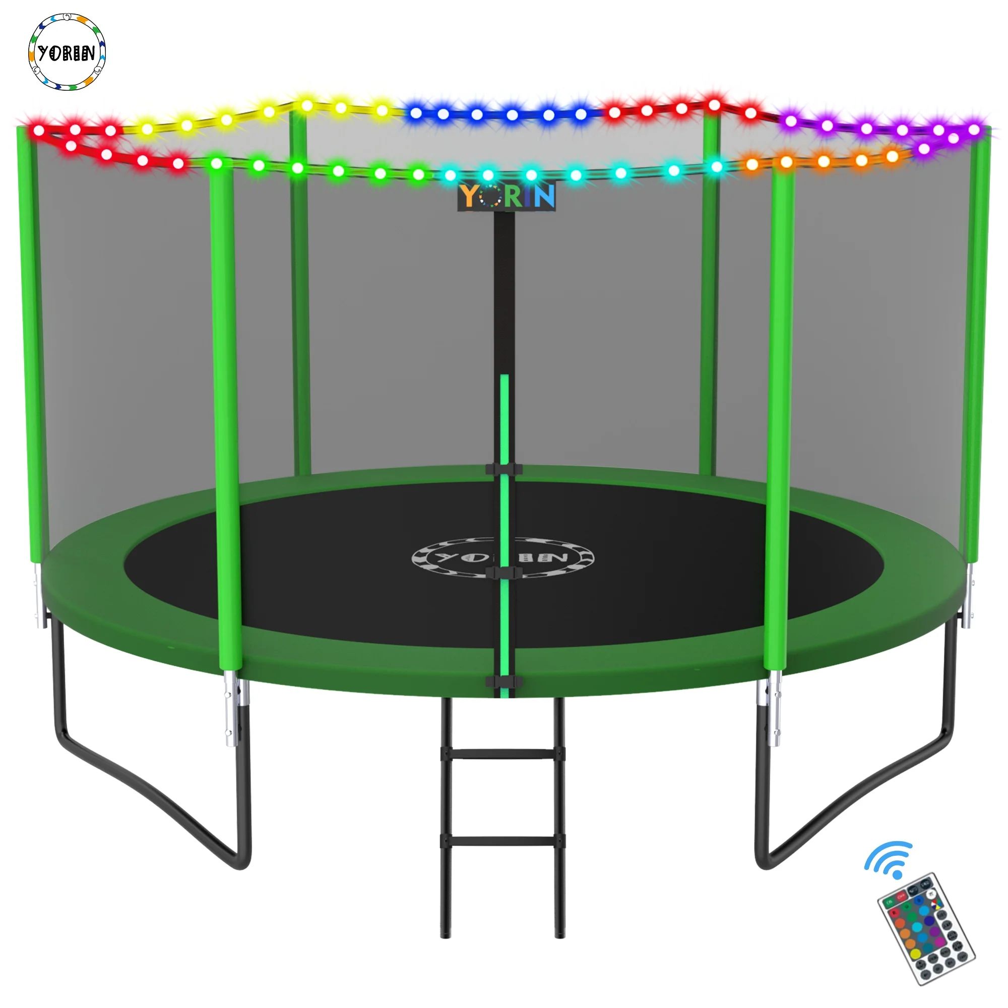 YORIN Trampoline for 3-4 Kids, 10 FT 8 FT Trampoline for Adults with Enclosure Net, Ladder, 1000L... | Walmart (US)