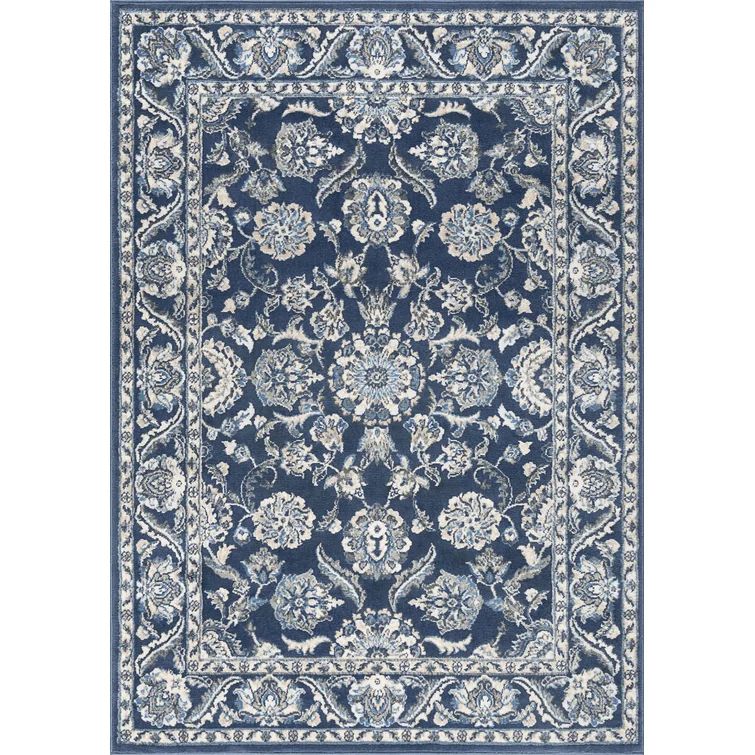 Brito Oriental Area Rug in Dark Blue | Wayfair North America