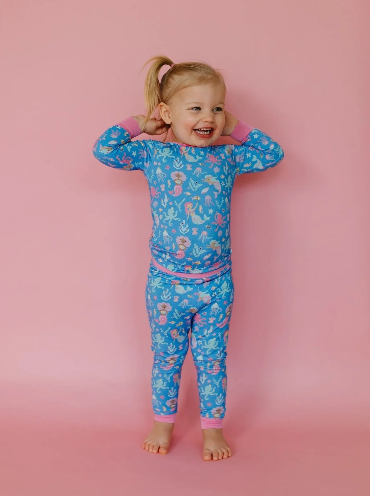 Little Mermaids Two-Piece Pajama Set | Tiny Jams