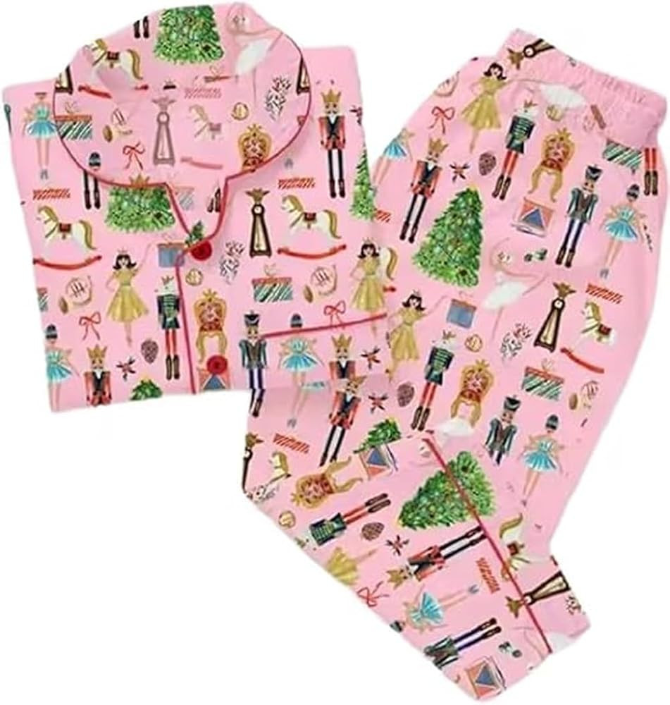 Meiweileya Mommy and Me Matching Christmas Pajamas Womens Daughter Girls Nutcracker Satin Xmas 2 ... | Amazon (US)