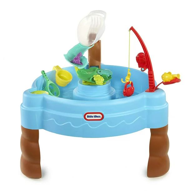 Little Tikes Fish 'n Splash Water Table with Tipping Fishbowl and 8 Piece Fishing Accessory Set, ... | Walmart (US)
