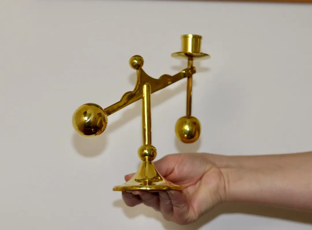 Swedish Brass Candleholder by Scandia Circa 1970 - Etsy | Etsy (US)