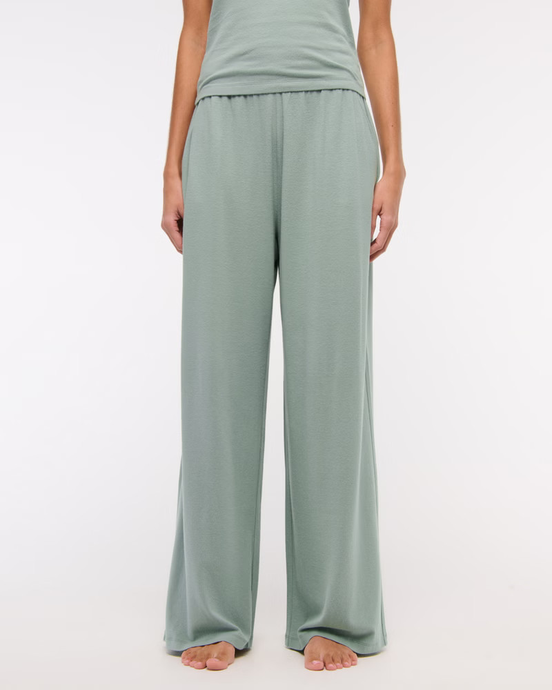 Women's Lounge Brushed Wide Leg Pant | Women's Sleepwear & Loungewear | Abercrombie.com | Abercrombie & Fitch (US)