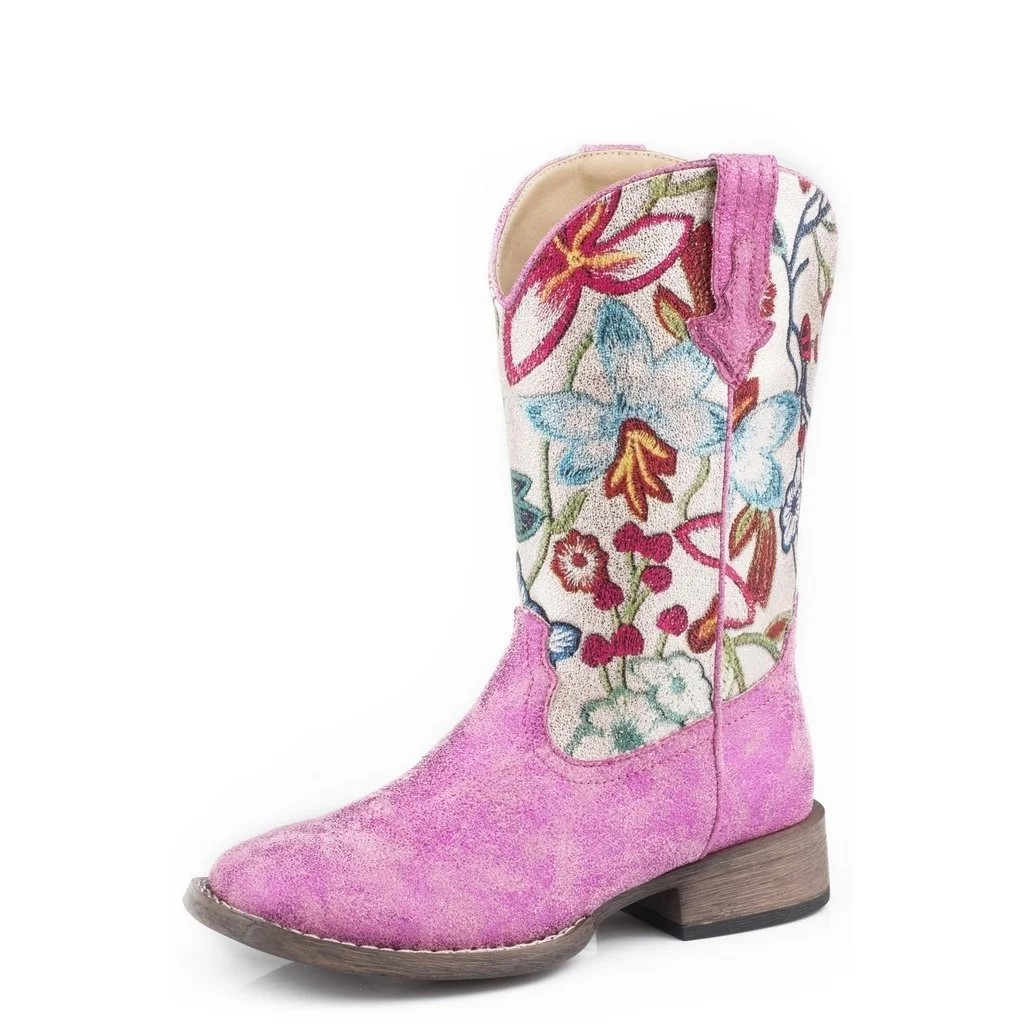 Roper Western Boots Girls Faux Leather Pink 09-018-1903-2120 PI - Walmart.com | Walmart (US)