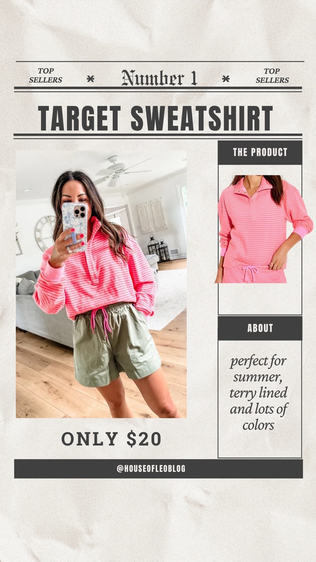 Xs sweatshirt. Small utility shorts.

#LTKOver40 #LTKSaleAlert