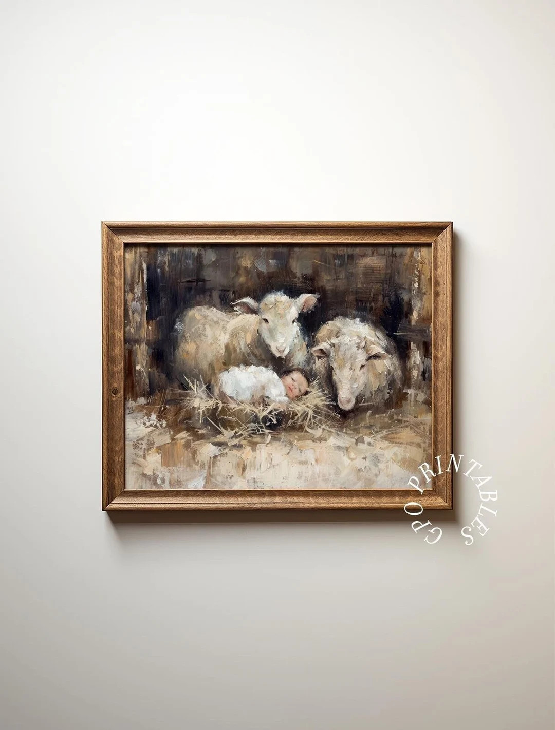 Nativity Scene Printable Wall Art, Christian Wall Art, Christmas Wall Art, Christmas Decor, Baby ... | Etsy (US)