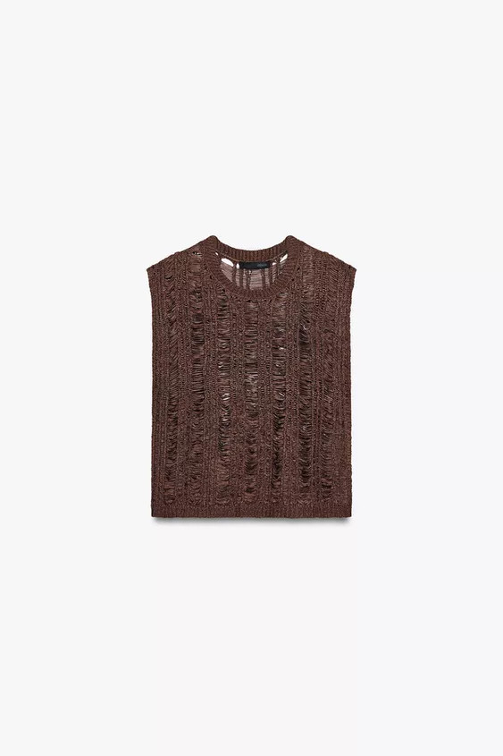 RIBBED KNIT TOP | Zara UK