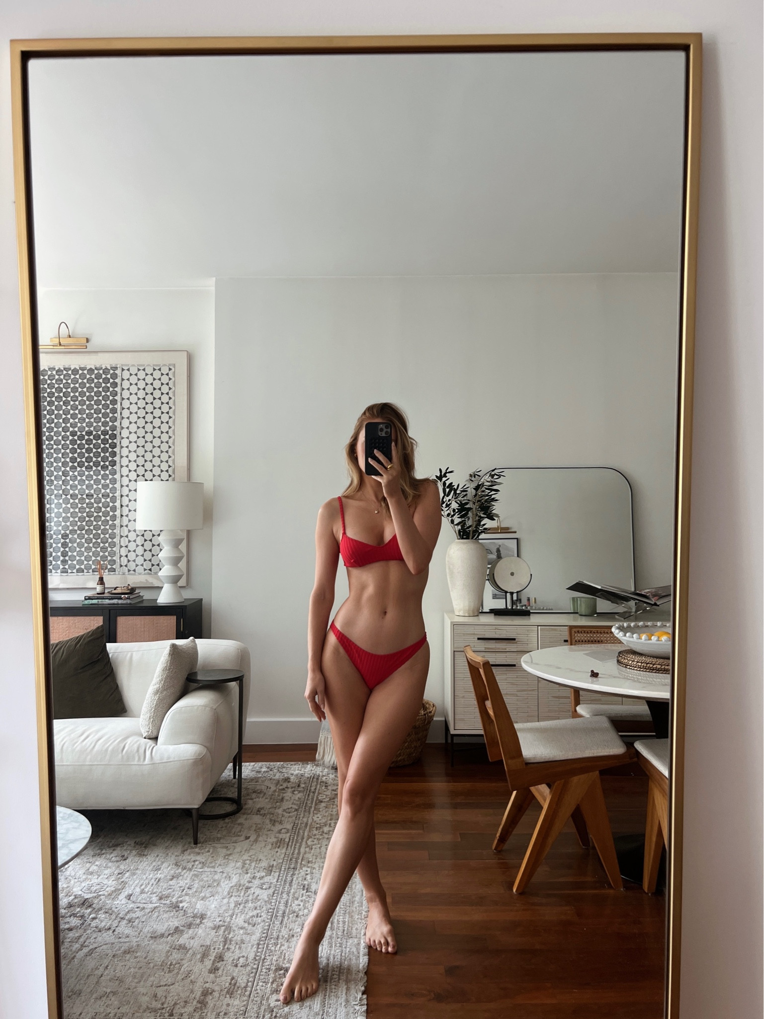 Super flattering red bikini! I’m wearing a M in both 

#LTKswim