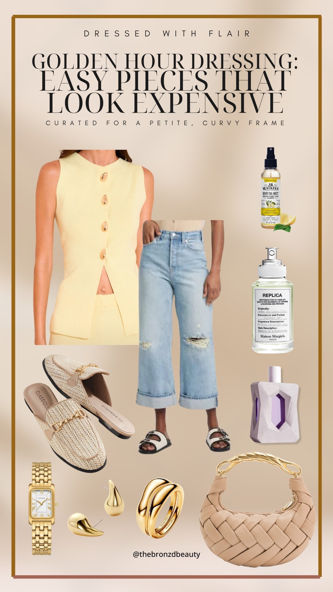 #petite #midsize #curvy #handbag #vest #highrise #denim #loafers #mules #sotd #perfume #fragrance #goldjewelry #watch #summer #spring

#LTKFindsUnder50 #LTKSaleAlert #LTKStyleTip