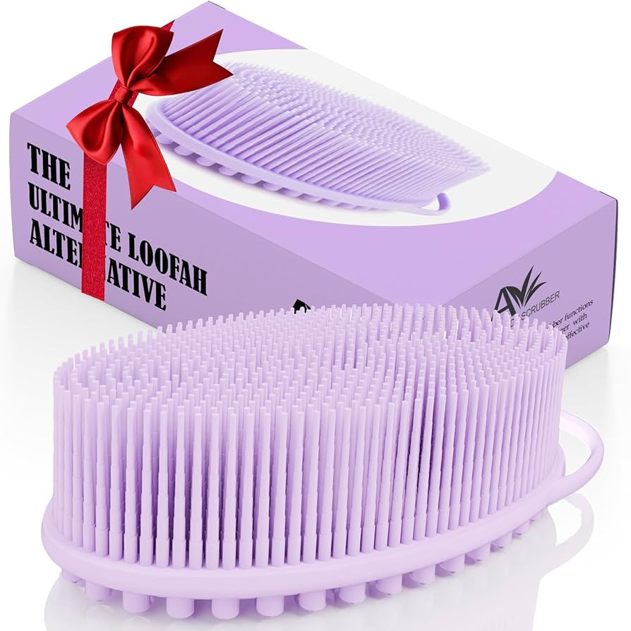 Avilana Silicone Body Scrubber – Dual-Sided Silicone Loofah for Shower, Body Scrubber for Men &... | Amazon (US)