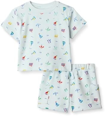 Amazon Essentials x Sofia Grainge Babies, Toddlers, and Boys' T-Shirt and Short Play Set, Multipa... | Amazon (US)