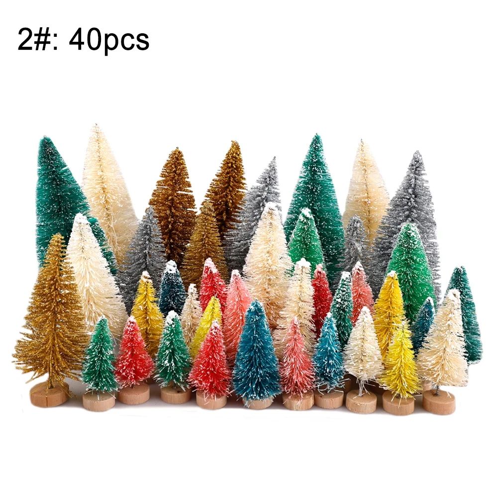 Bueautybox Mini Assorted Pine Trees Brush Trees Mini Garden Miniature Ornaments for Christmas Vil... | Walmart (US)
