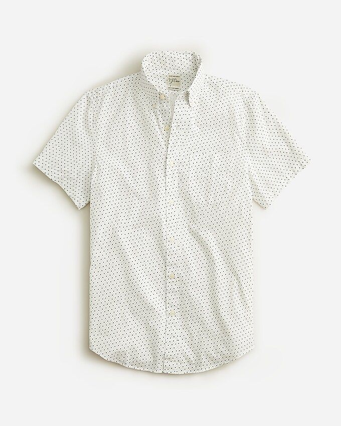 Short-sleeve Secret Wash cotton poplin shirt | J.Crew US