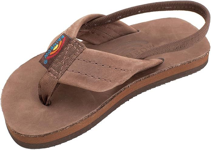 Rainbow Sandals Kid's Single Layer Premier Leather Sandals Toddler Sizes with Backstrap | Amazon (US)