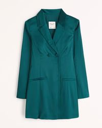Women's Satin Blazer Mini Dress | Women's Best Dressed Guest - Party Collection | Abercrombie.com | Abercrombie & Fitch (US)
