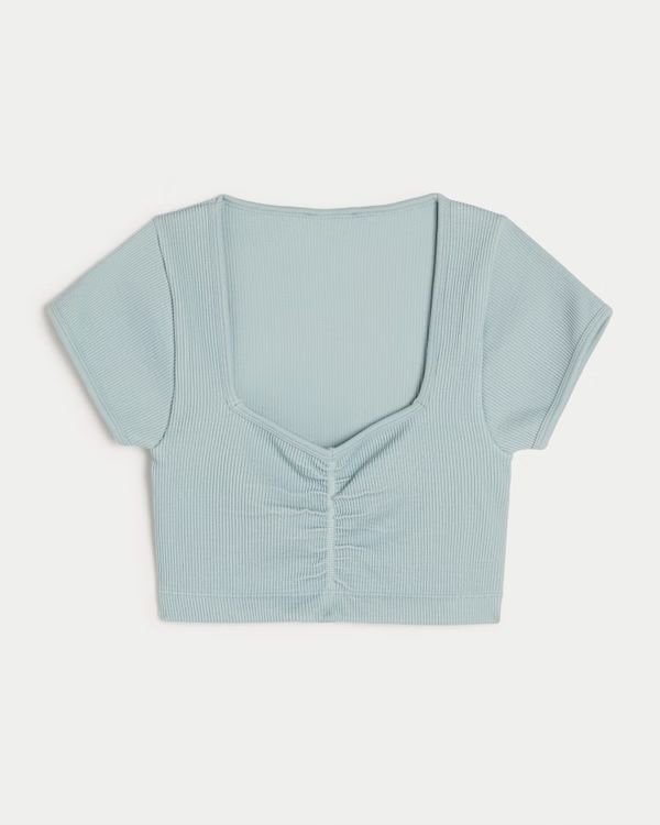 Women's Gilly Hicks Ribbed Seamless Fabric Scoop Top | Women's Tops | HollisterCo.com | Hollister (US)