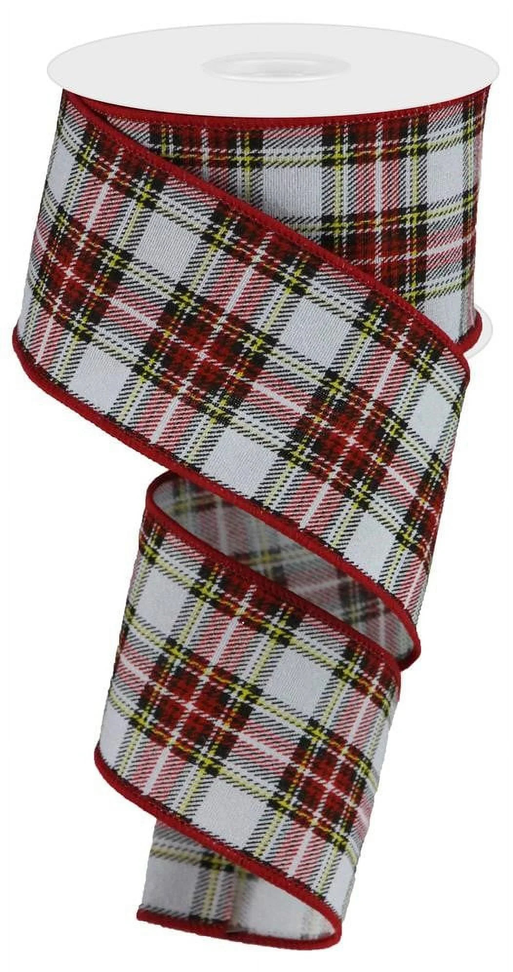 Wired Plaid Christmas Wreath Ribbon - 2 1/2" x 10 Yards, Vintage Tartan, Fall Decor, Garland, Gif... | Walmart (US)