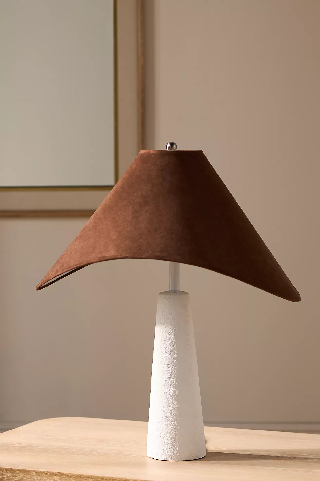 Apuila Concrete Velvet Table Lamp | Anthropologie (US)
