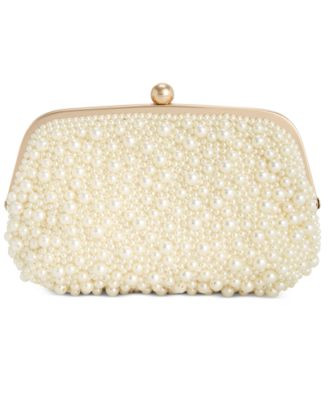 I.n.c. International Concepts All Over Pearl Pouch Clutch, Exclusively at Macy's - Pearl/Gold | Macy's