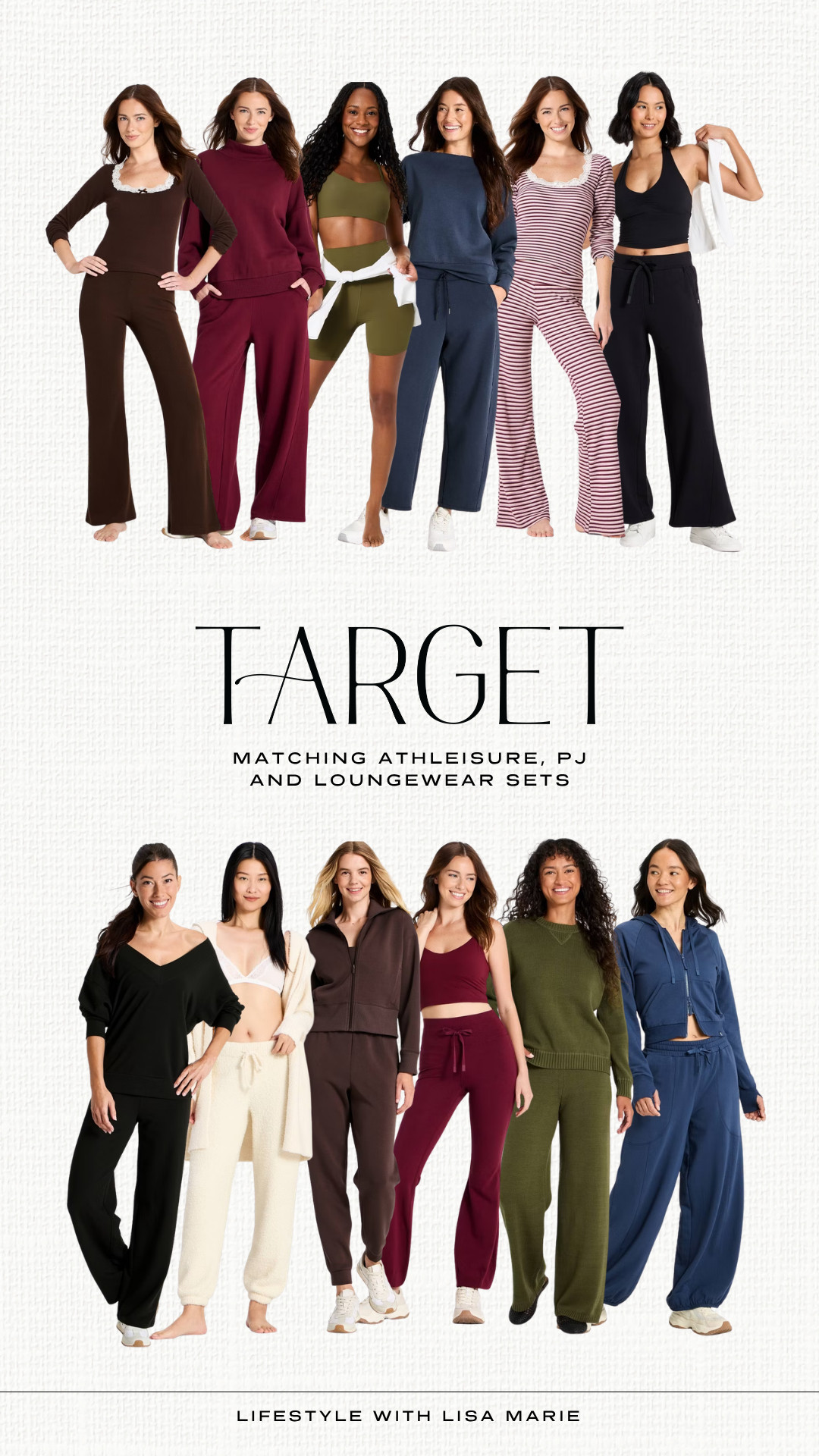 Target matching athleisure, loungewear and pajama sets! Sweatshirt and sweatpants. Two piece matching sets. Long sleeve loungewear. Elevated casual comfortable outfits. Travel outfits. Front zip jackets. Workout sets. Matching robe and pj pants. Loose clothing. Mom outfits.

#LTKmomlife #LTKSeasonal #LTKPetite