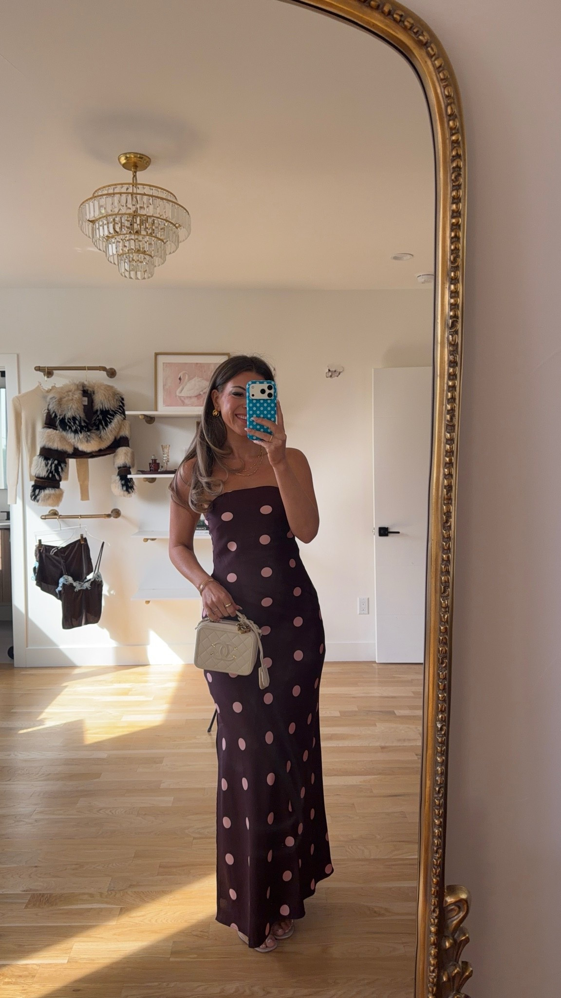 brown strapless maxi with pink polka dots vici fall and winter wedding guest and special occasion dress ✨

codes -
vici: emerson30

In 5’4” and wearing my usual smalls

fall event, fall wedding guest dresses, cocktail dresses, semi-formal dresses, black tie wedding guest dresses, destination wedding guest dresses, garden party dresses, wedding guest outfit ideas

#LTKWedding #LTKU #LTKSeasonal