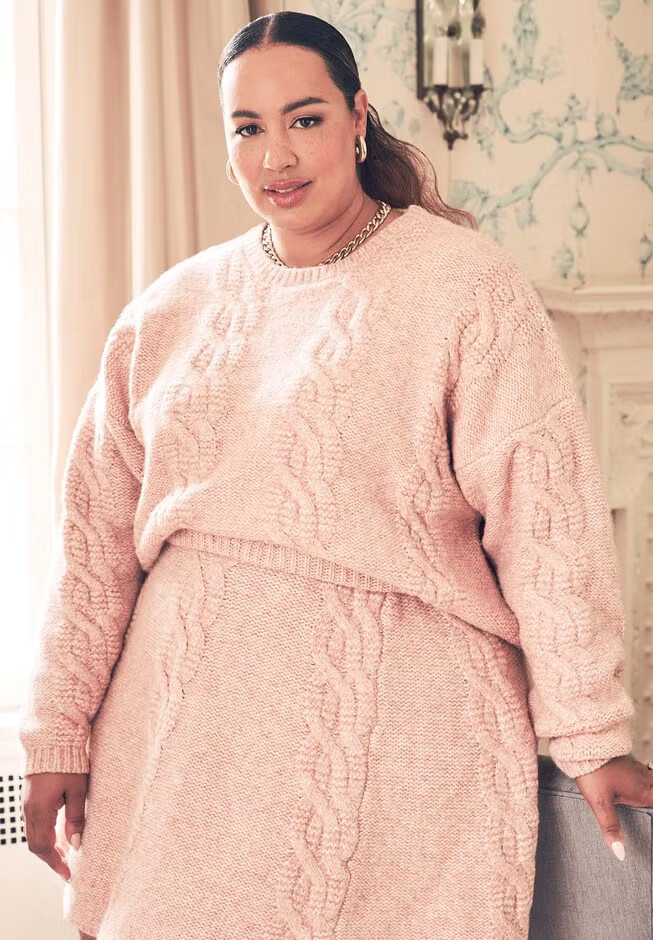 Cable Sweater | Eloquii