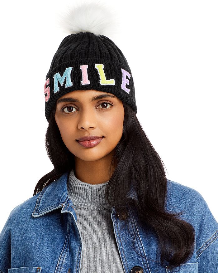 Pom-Pom Smile Knit Hat - 100% Exclusive | Bloomingdale's (US)