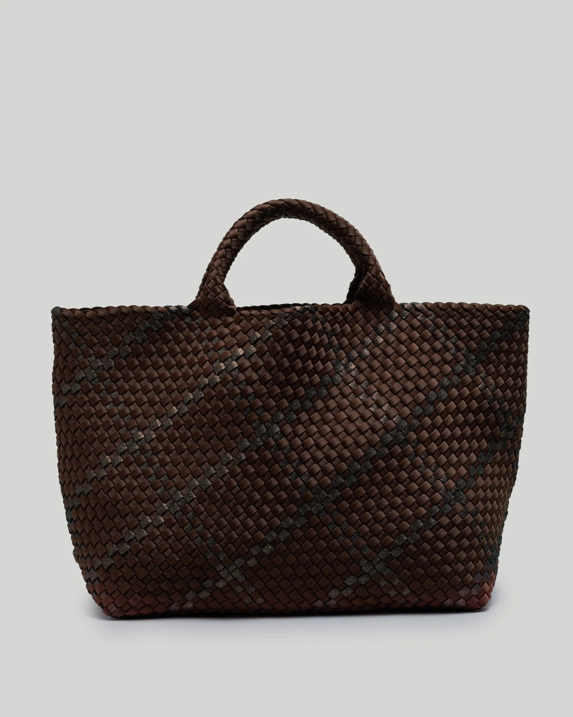 St. Barths Large Tote Plaid | Umber | Naghedi