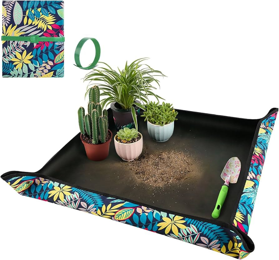 Repotting Mat for Plant Transplanting and Mess Control 29.5"x 29.5" Oxford Fabric Waterproof Pott... | Amazon (US)
