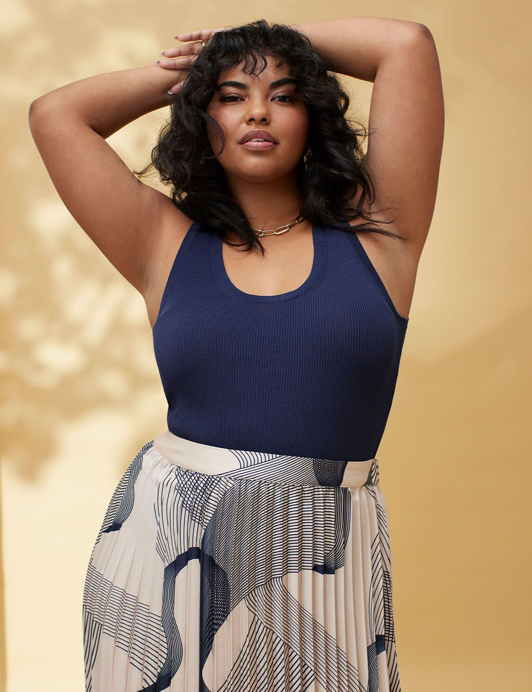 Scoop Neck Knitted Tank | Eloquii