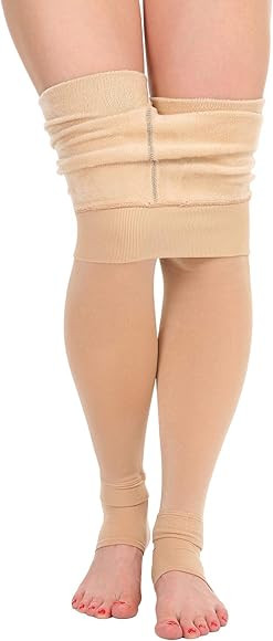 ATHVOTAR Fleece Lined Winter Warm Leggings for Women Thick Thermal Velvet Tights | Amazon (US)