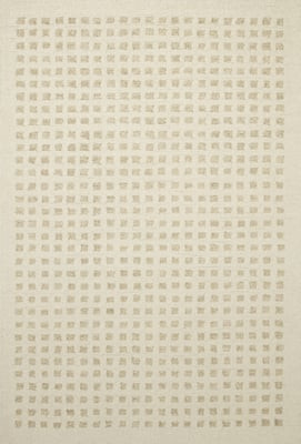 Polly POL-01 Ivory/Natural Wool/Jute Hand-Tufted Checkered Area Rug | Rugs Direct