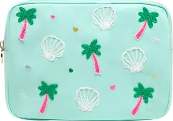 Large Embroidered Nylon Pouch | Nordstrom