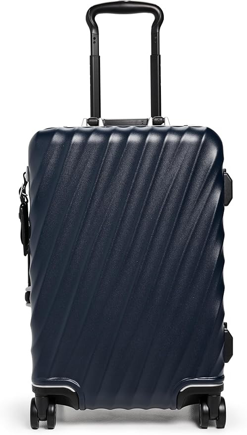 TUMI International 4 Wheel Carry On Suitcase, Navy Texture, Blue, One Size | Amazon (US)