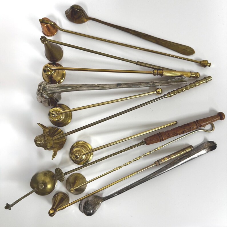 Antique candle snuffer: Brass and silver-plated CHOICE | Etsy (US)