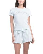 2pc Lettuce Edge Shorts Lounge Set | TJ Maxx