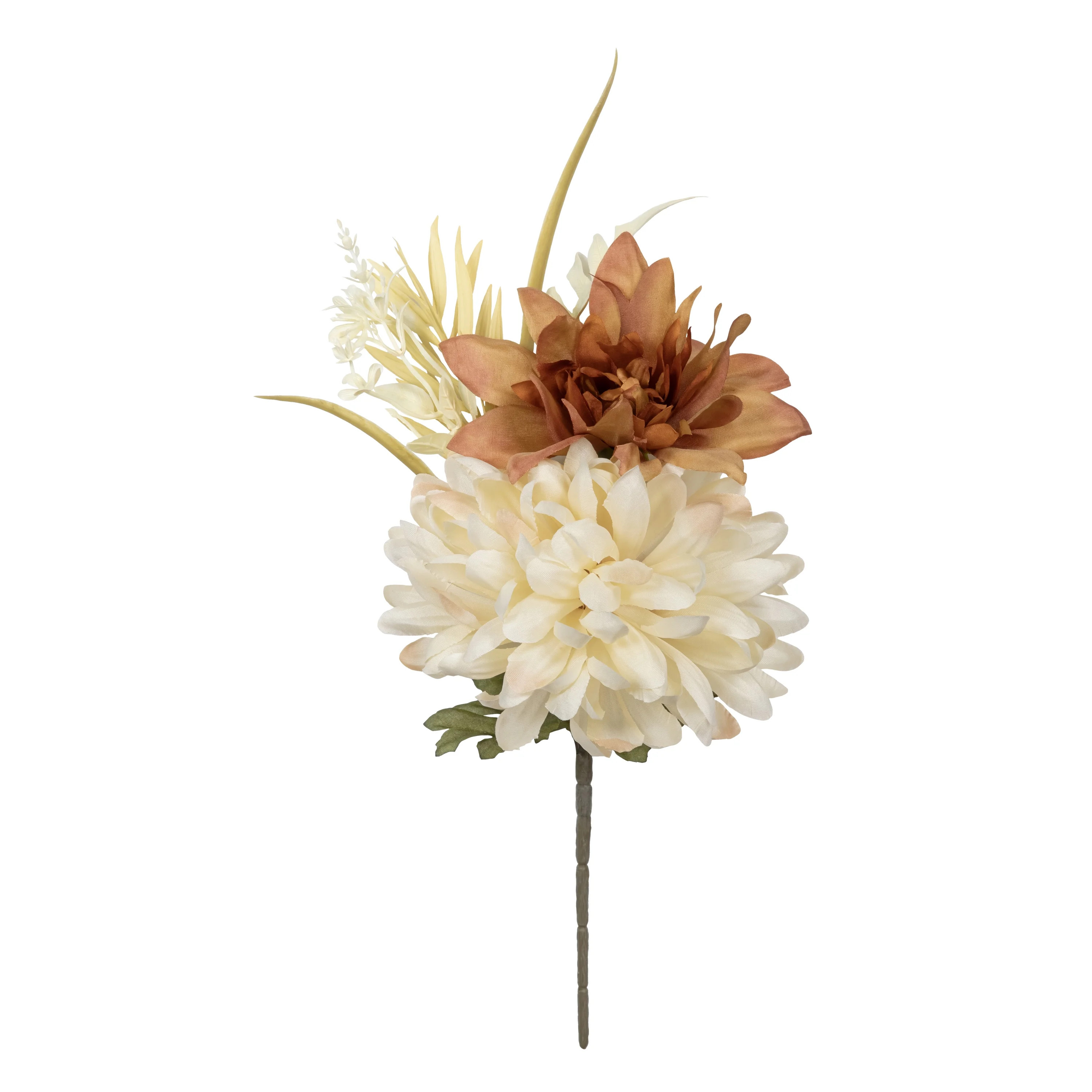 12-inch Artificial Silk Cream Mum Mixed Fall Pick, for Indoor Use, by Mainstays - Walmart.com | Walmart (US)
