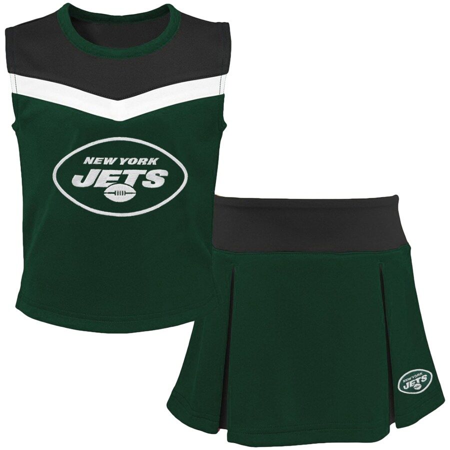 Girls Youth New York Jets Green/Black Two-Piece Spirit Cheerleader Set | NFL Shop