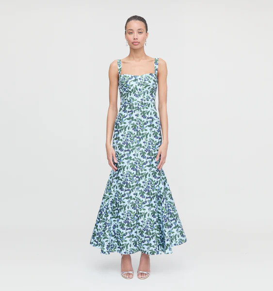 The Marietta Dress - Blue Pressed Flowers | Hill House Home US