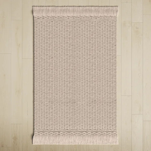 Cummins Handmade Recycled P.E.T. Beige/Dark Taupe Indoor/Outdoor Rug | Wayfair North America