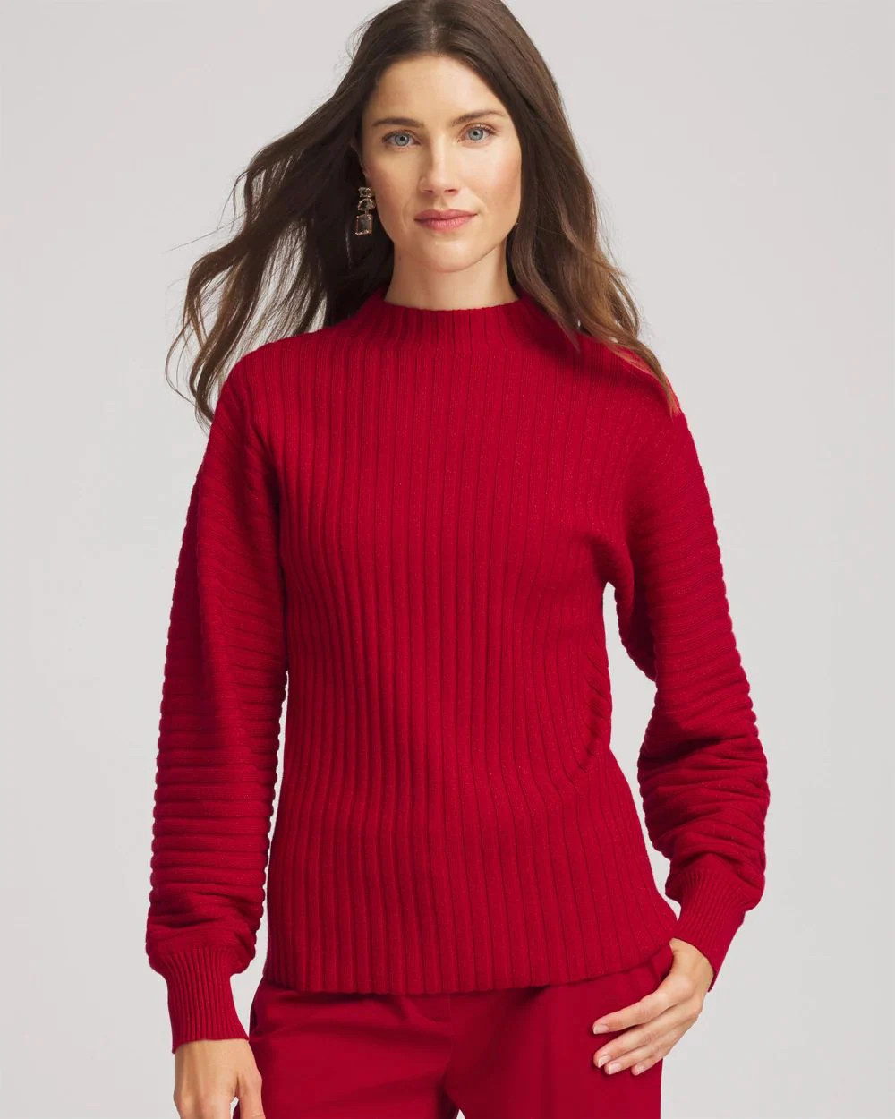 Metallic Ribbed Pullover | Chico's