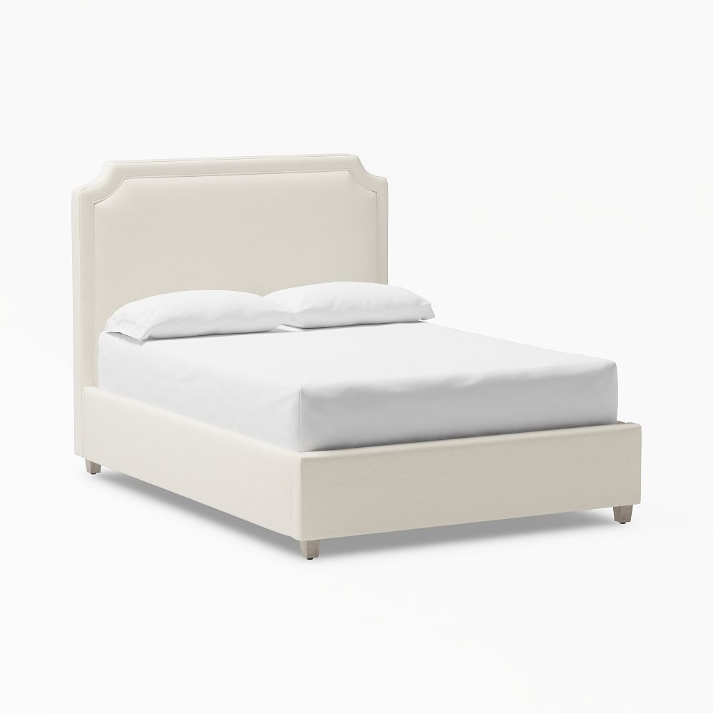 Ava Upholstered Storage Bed, Full, Lustre Velvet Linen | Pottery Barn Teen