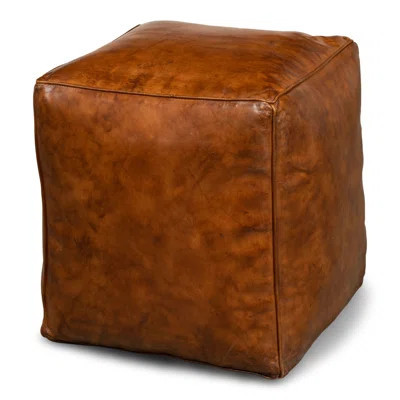 Wolfforth Leather Pouf | Wayfair North America