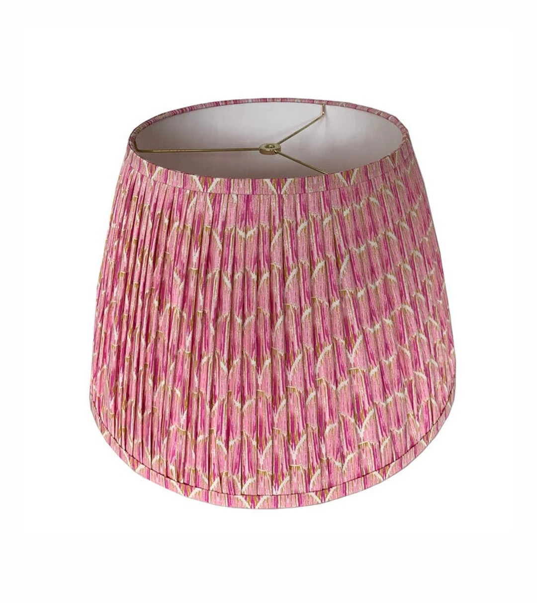 Pleated Lampshade-rose Ikat Lamp Shade Floral Pleated Sconce Chandelier Shade custom Made-to-orde... | Etsy (US)