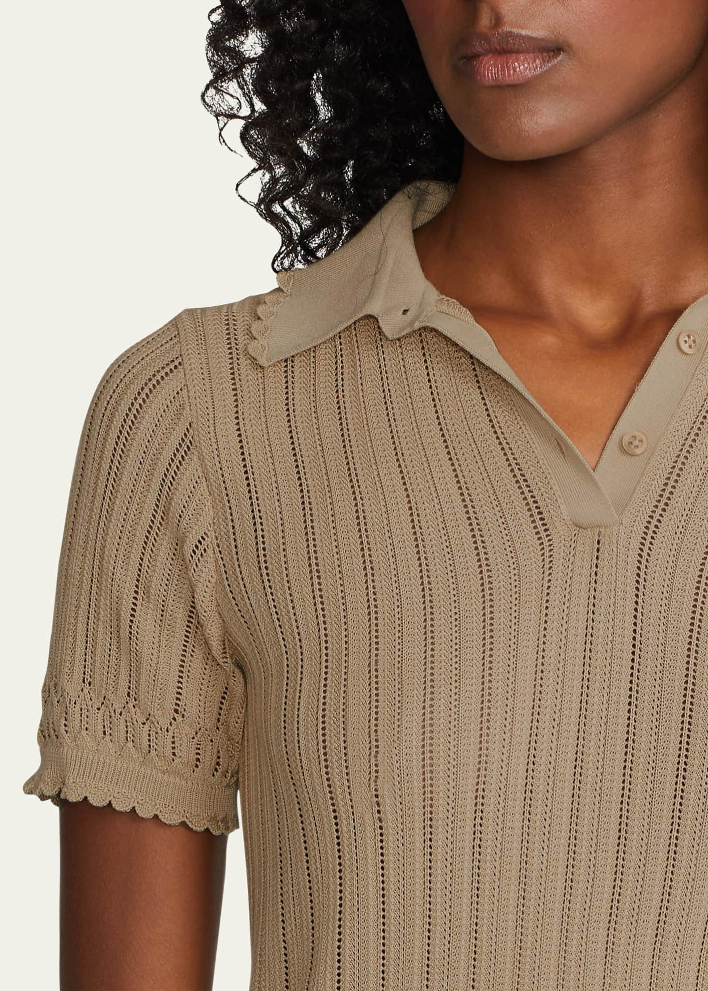 Ralph Lauren Collection Short-Sleeve Polo Sweater | Bergdorf Goodman