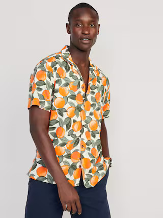 Short-Sleeve Printed Camp Shirt for Men | Old Navy (US)