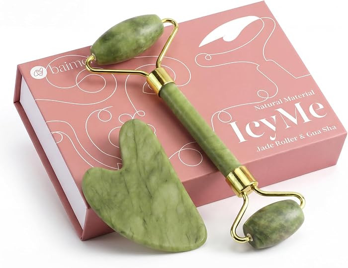 BAIMEI IcyMe Jade Face Roller & Gua Sha Set,Self Care Gifts for Women | Amazon (US)