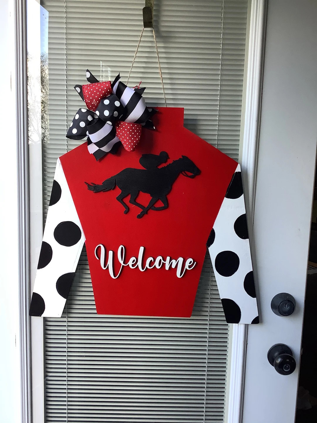 Jockey Silk Door Hanger - Etsy | Etsy (US)