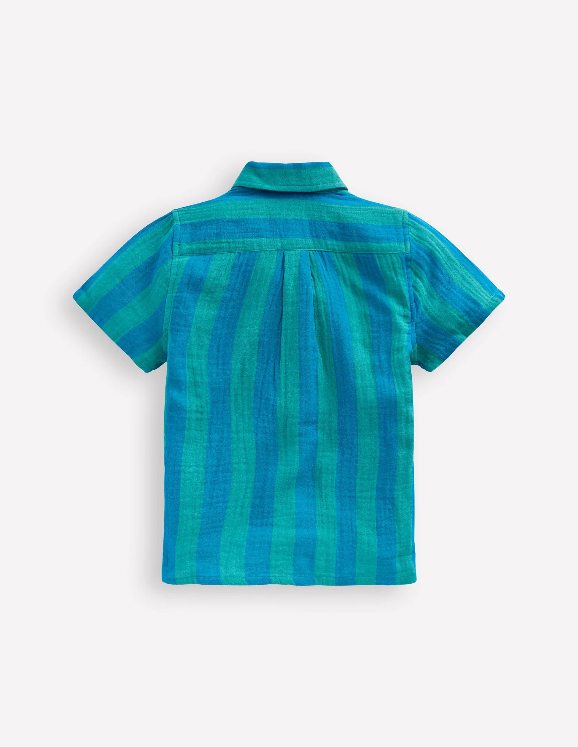 Double Cloth Shirt-Green and Blue Stripe | Boden (US)